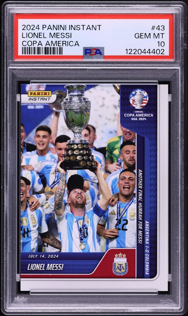2024 Panini Instant Copa America Lionel Messi /12674 #43 PSA 10 GEM MINT