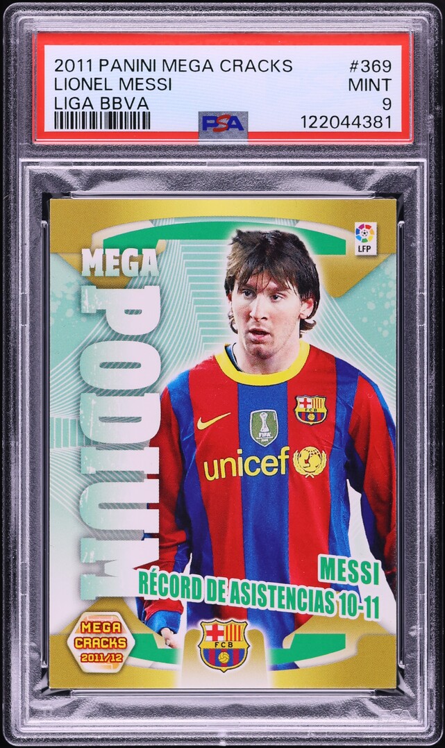 2011 Panini Mega Cracks Liga BBVA Lionel Messi #369 PSA 9 MINT