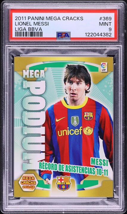 2011 Futera World Football Unique Memorabilia Gold Lionel Messi