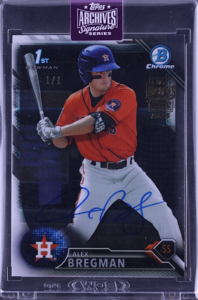 2025 Topps Archives Sig Series '16 Bowman Chrome Alex Bregman AUTO 1/1 CGC AUTH