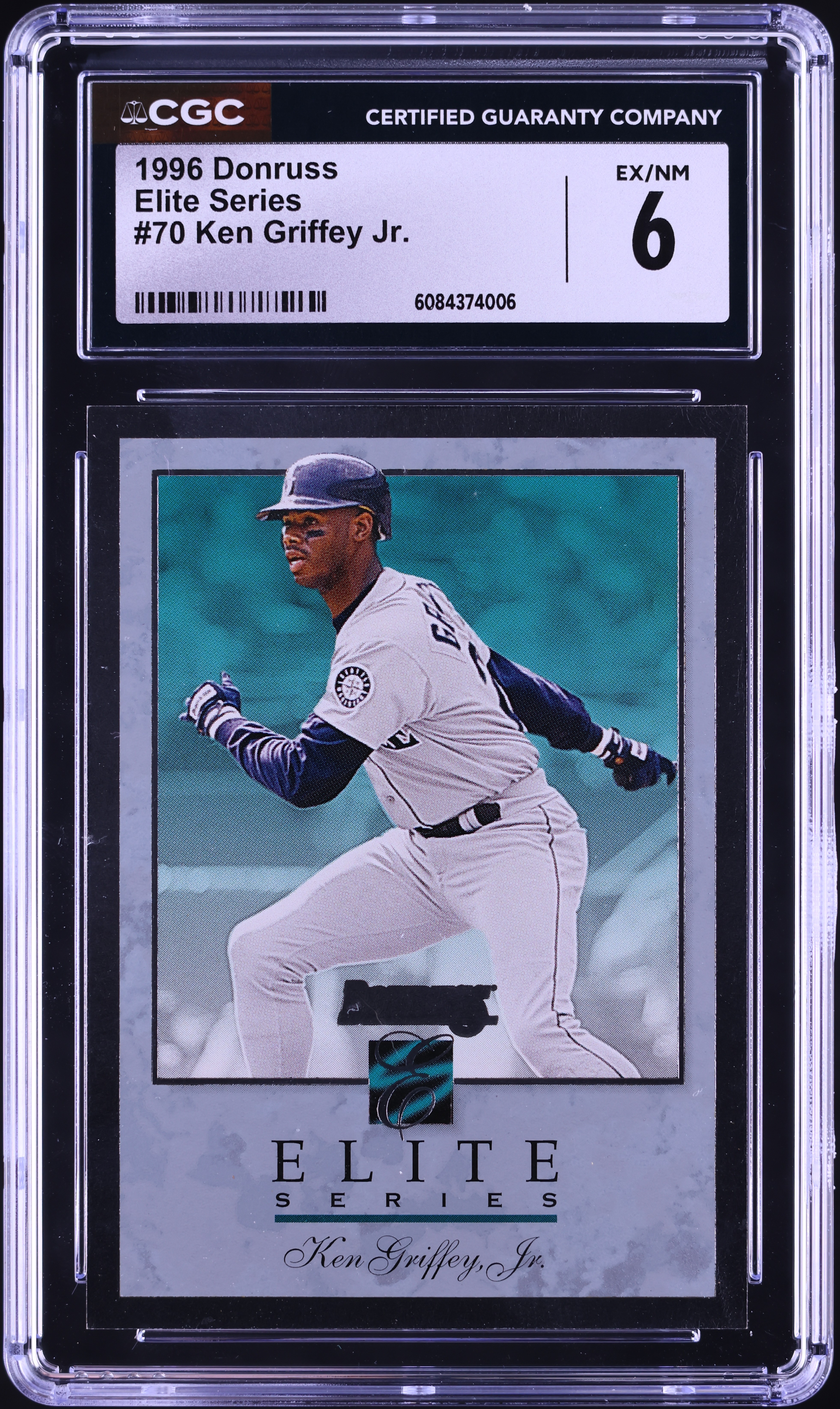 1996 Donruss Elite Series Ken Griffey Jr. /10000 #70 CGC 6 EXMT on 