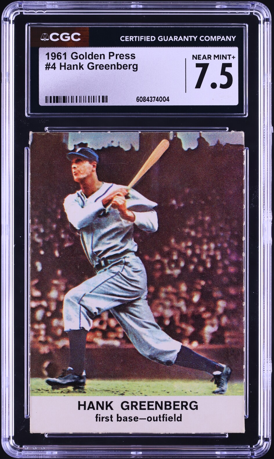 1961 Golden Press Hank Greenberg #4 JSA CGC 7.5 NRMT+