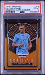 2023 Panini Prizm Premier League Brilliance Orange Erling Haaland