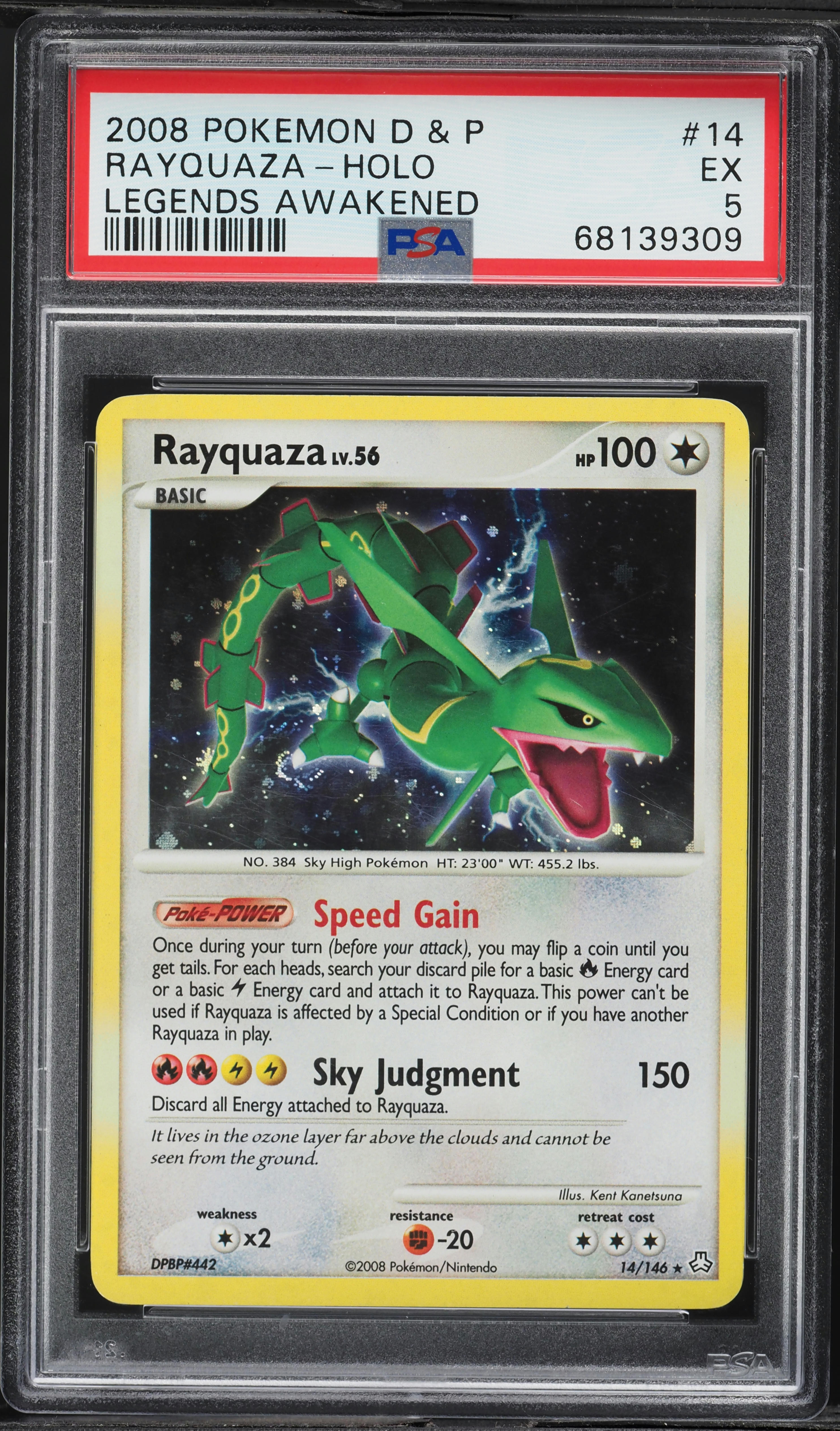 2008 Pokemon Diamond & Pearl Legends Awakened Holo Rayquaza #14