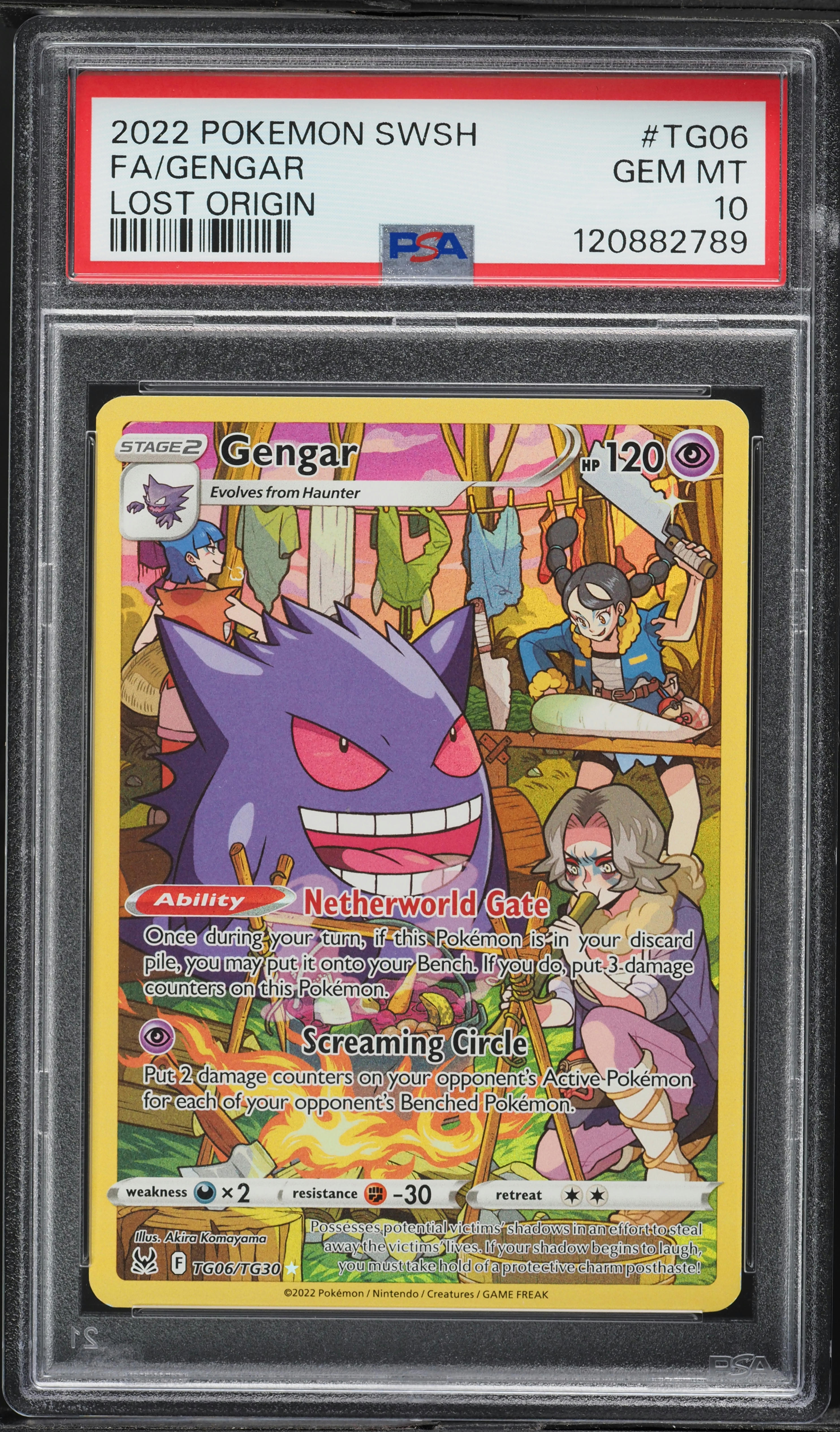 2022 Pokemon Sword & Shield Lost Origin CHR Gengar #TG06 PSA 10