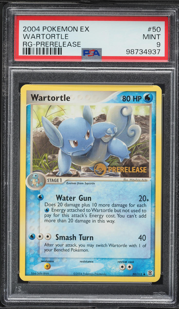 2004 Pokemon EX FireRed & LeafGreen Prerelease Wartortle #50 PSA 9 MINT