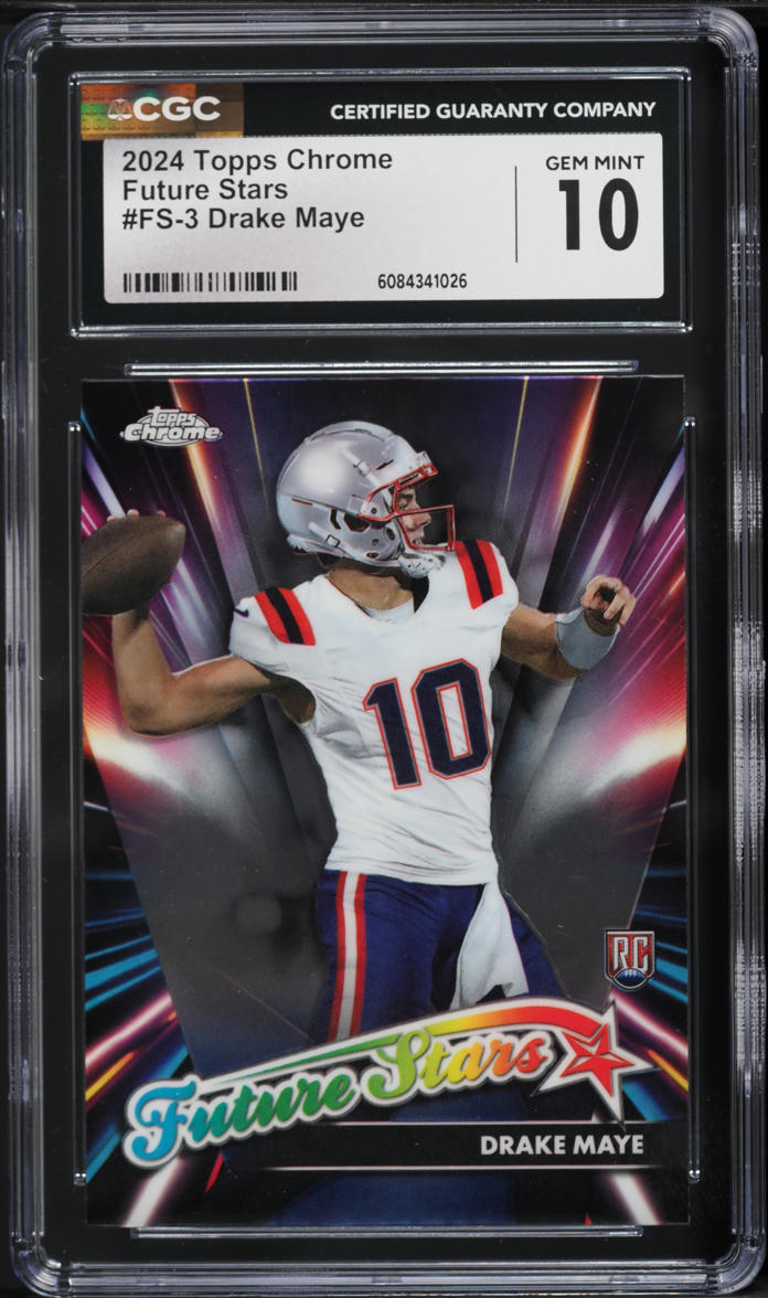 2024 Topps Chrome Future Stars Drake Maye ROOKIE #FS-3 CGC 10 GEM MINT