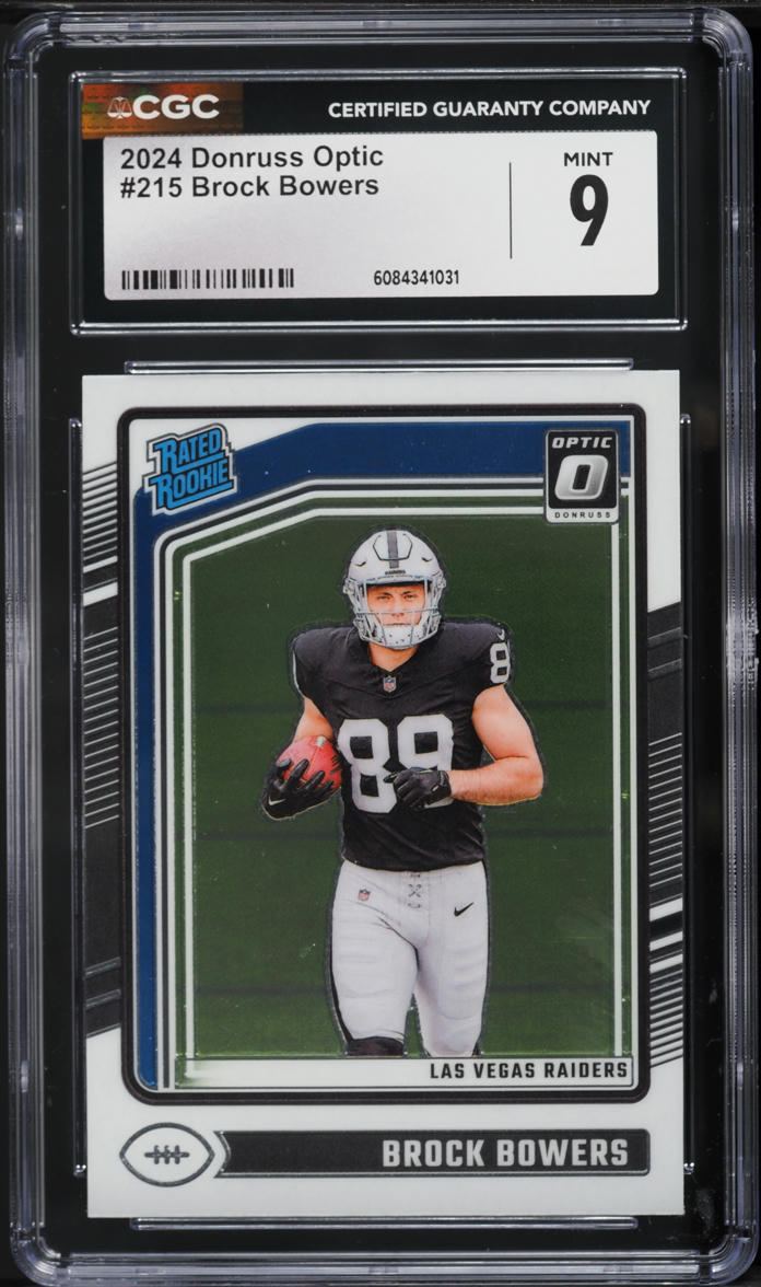 2024 Donruss Optic Brock Bowers ROOKIE #215 CGC 9 MINT