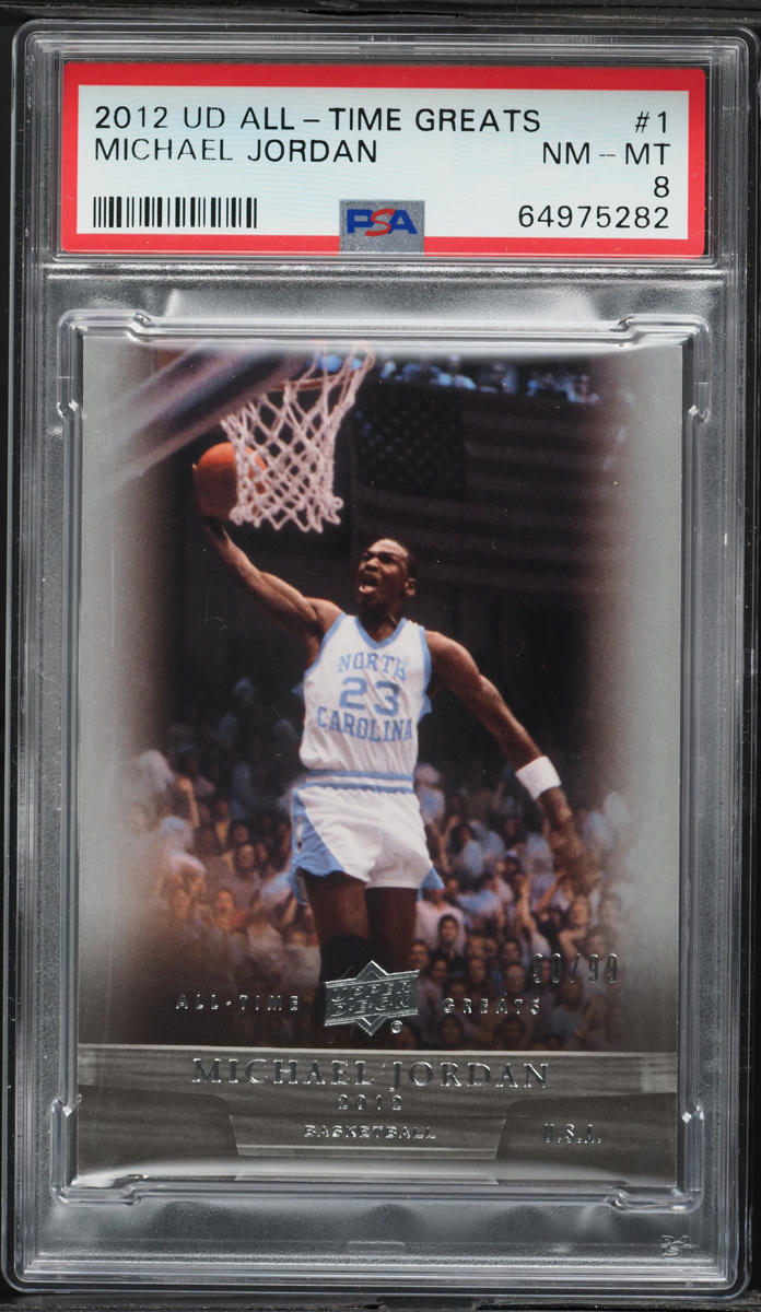 2012 Upper Deck All Time Greats Sports Michael Jordan /99 #1 PSA 8 NM-MT