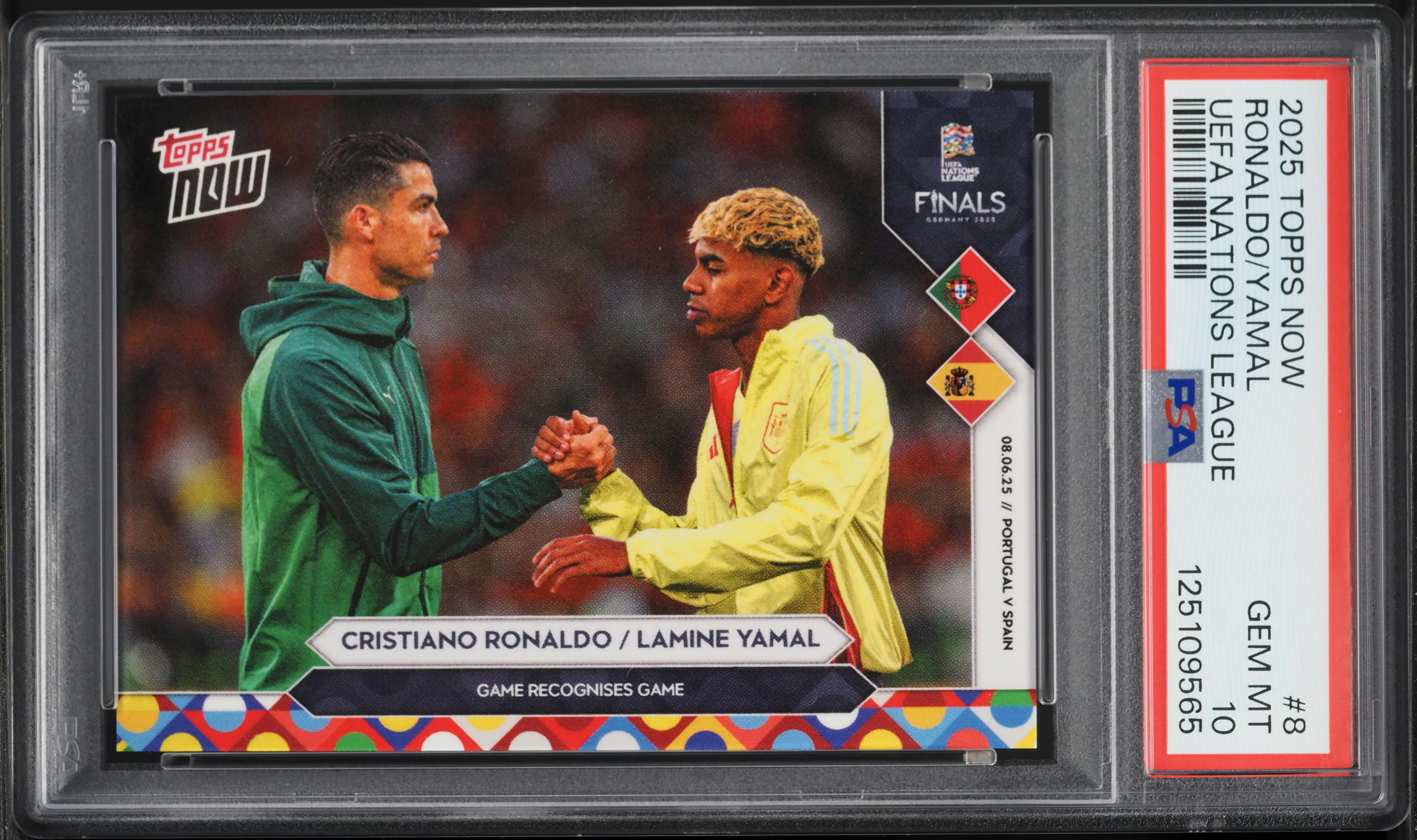 2025 Topps Now UEFA Nations League Cristiano Ronaldo Lamine Yamal