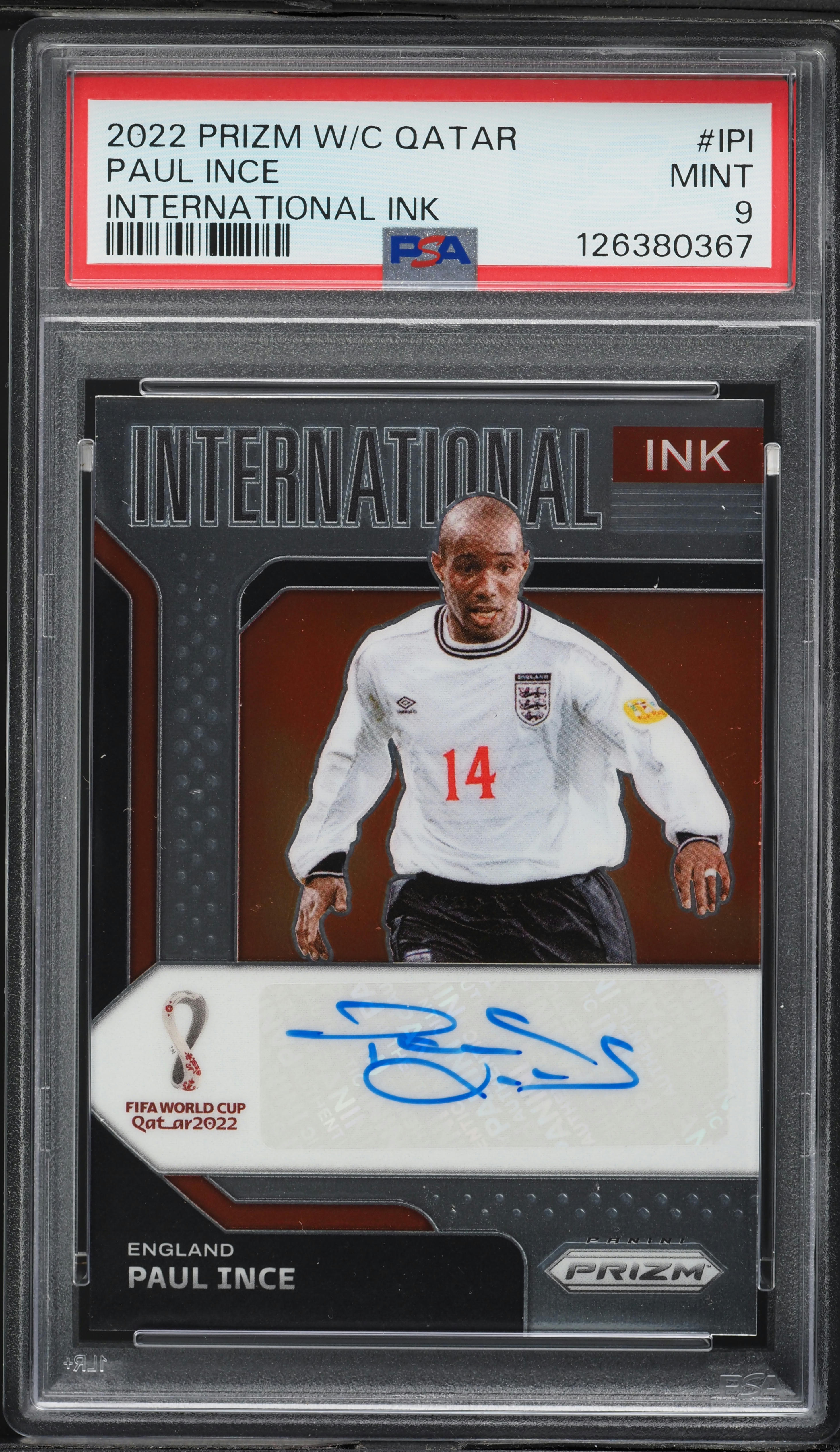 2022 Panini Prizm World Cup Qatar International Ink Paul Ince AUTO