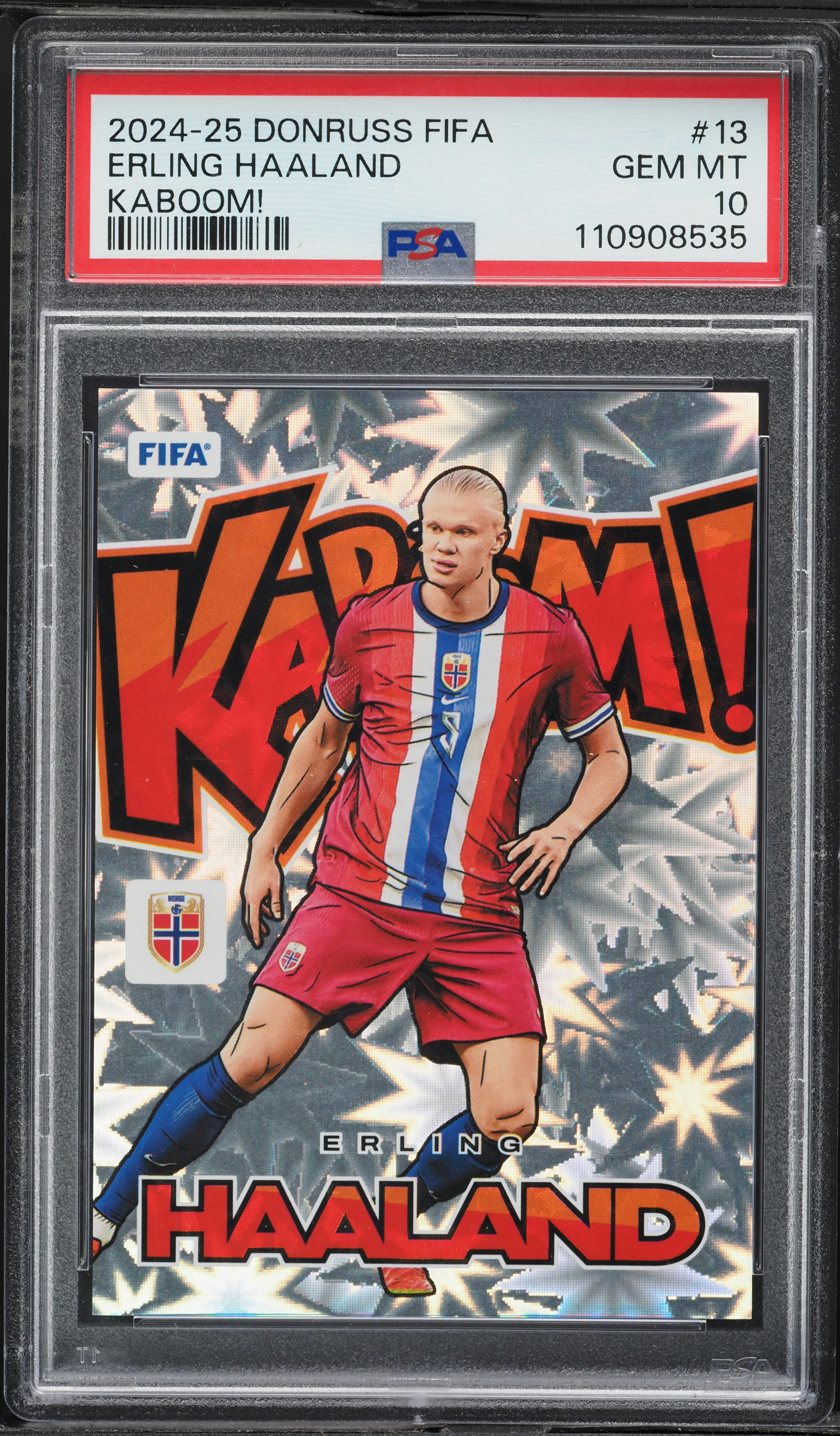 PANINI DONRUS ERLING HAALAND ハーランド PSA10 2024 Donruss FIFA Kaboom! Erling Haaland #13 PSA 10 GEM MINT on