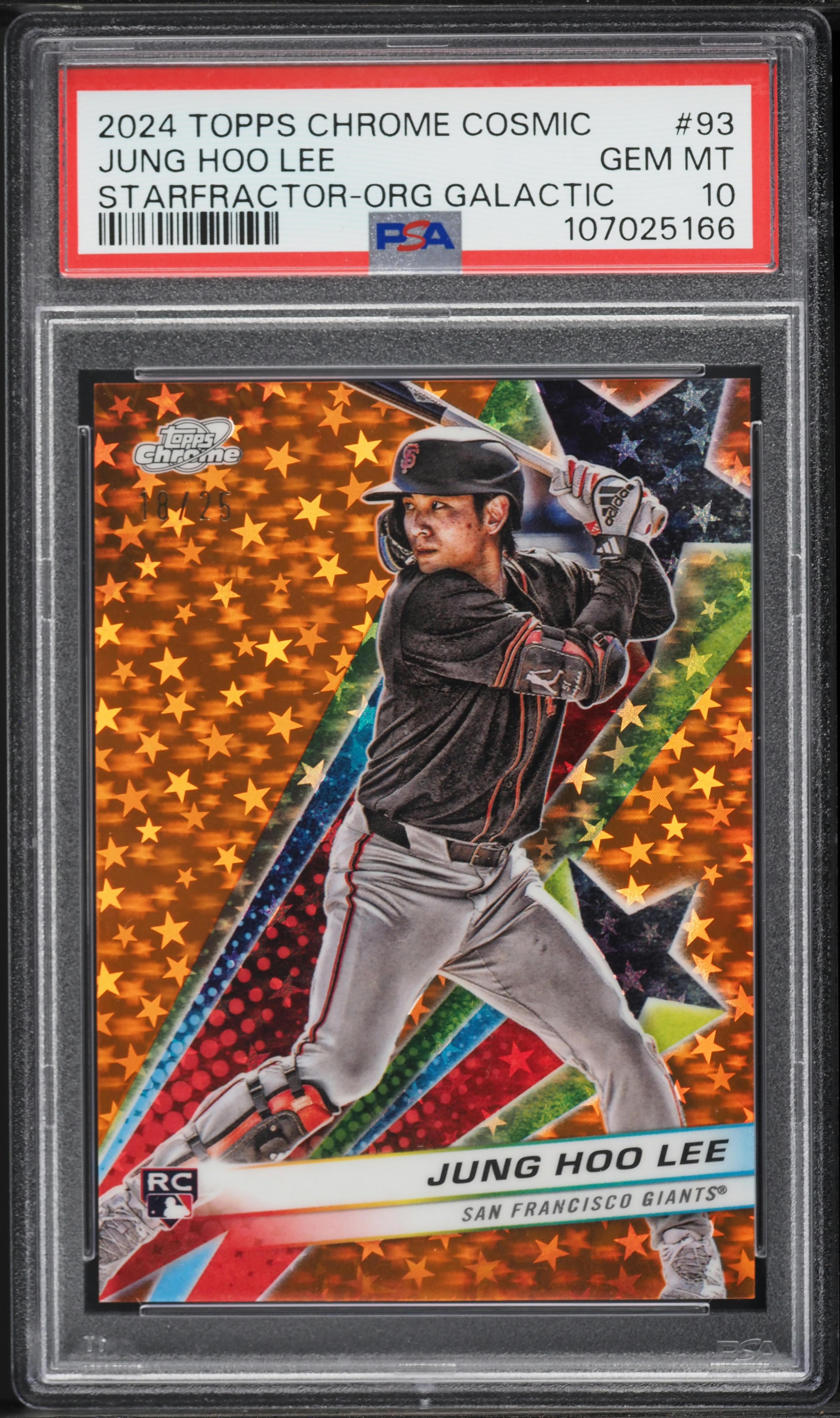2024 Topps Chrome Cosmic Starfractor Org Galactic Jung Hoo Lee 