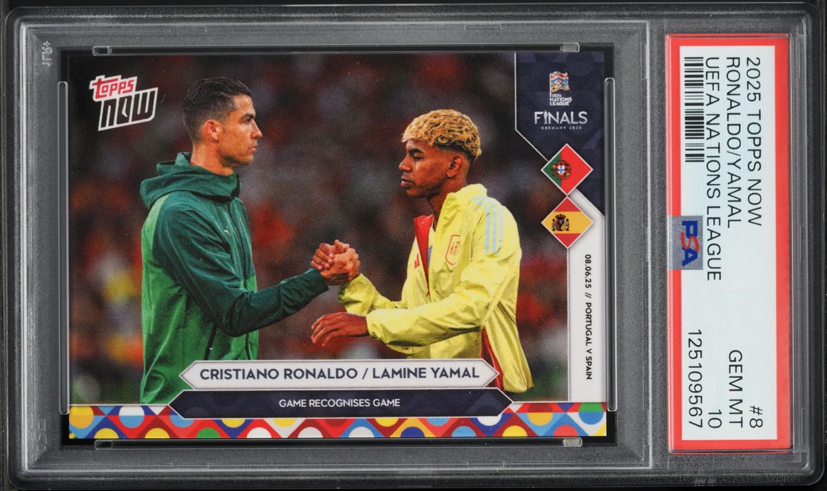 2025 Topps Now UEFA Nations League Cristiano Ronaldo Lamine Yamal