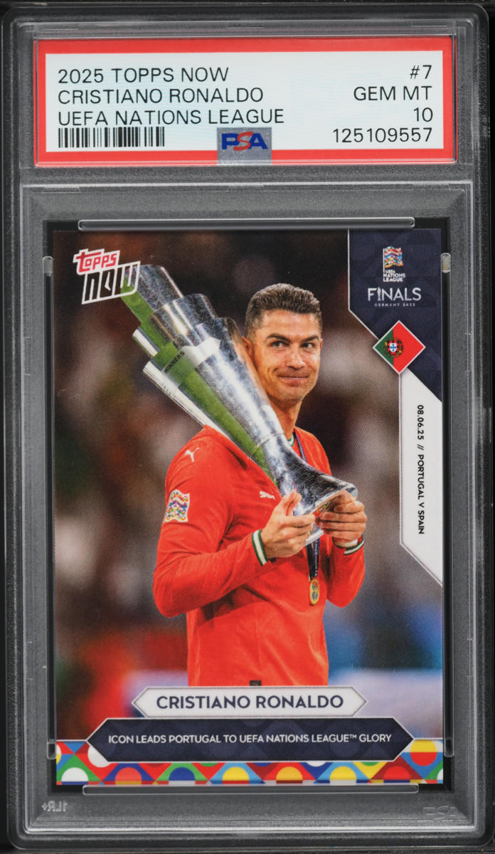 2025 Topps Now UEFA Nations League Cristiano Ronaldo #7 PSA 10 GEM