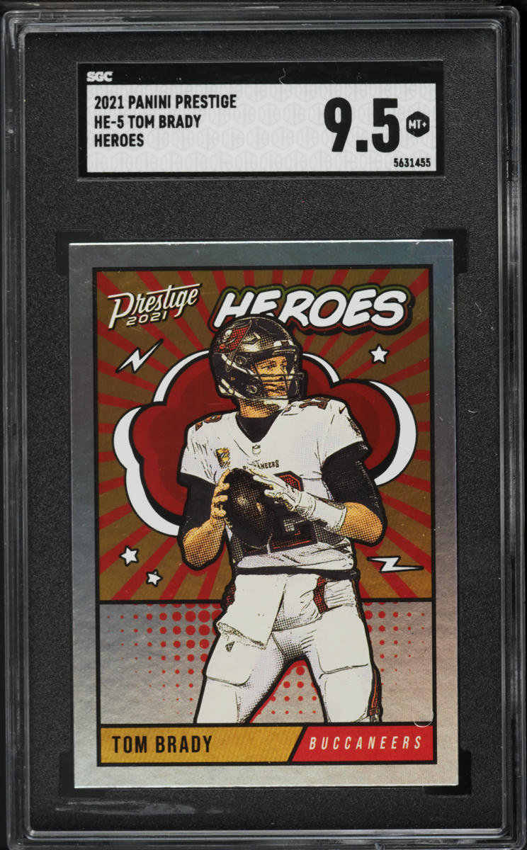 2021 Panini Prestige Heroes Tom Brady #HE-5 SGC 9.5 MINT+