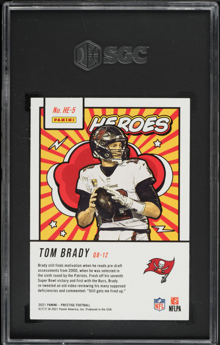2021 Panini Prestige Heroes Tom Brady #HE-5 SGC 9.5 MINT+