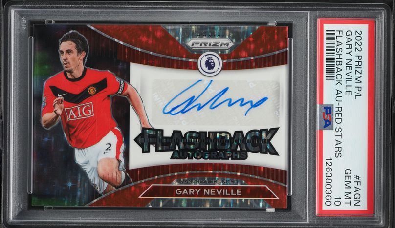 2022 Panini Prizm Premier League Flashback Red Stars Gary Neville