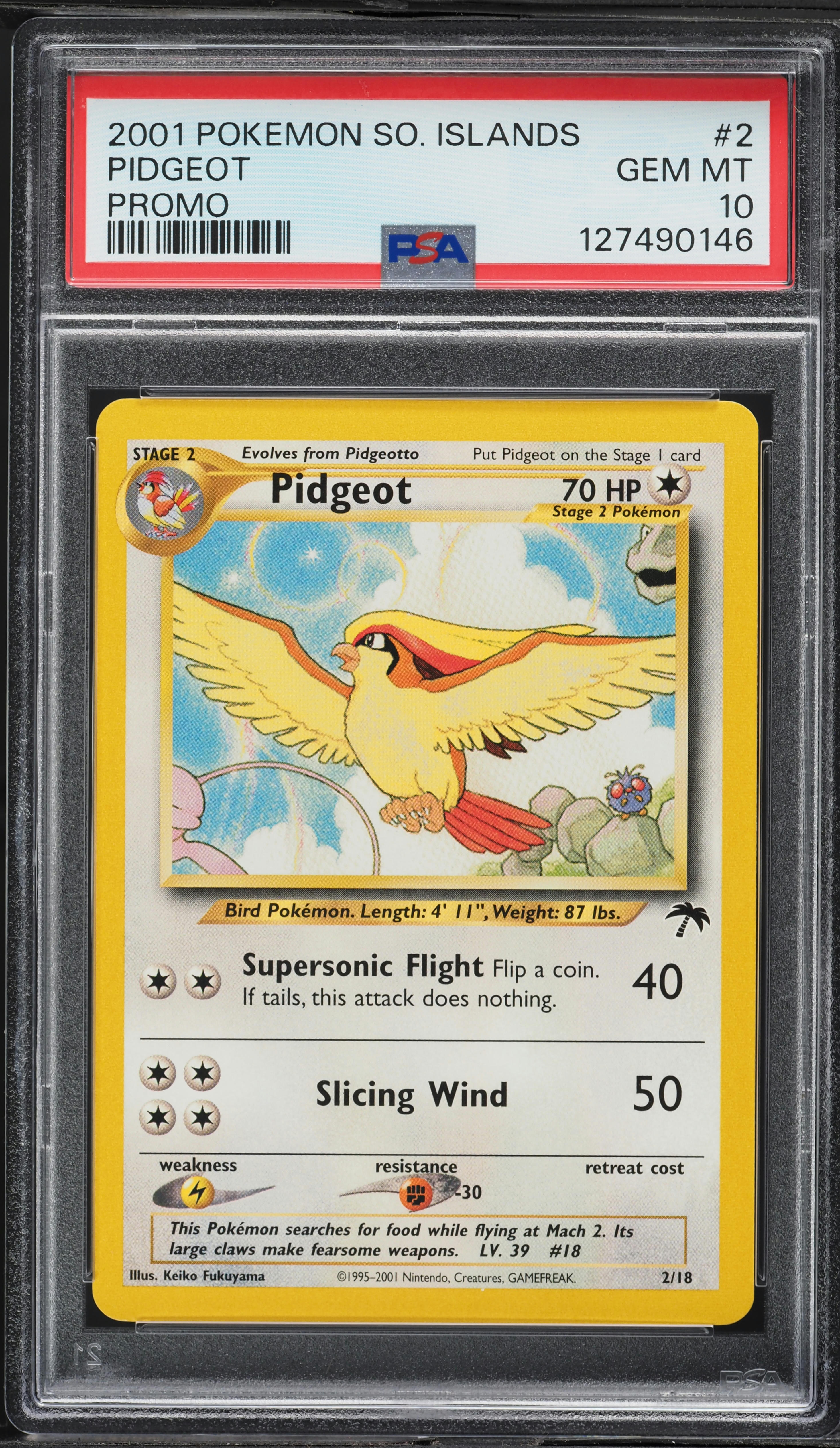 2001 Pokemon Southern Islands Promo Pidgeot #2 PSA 10 GEM MINT on