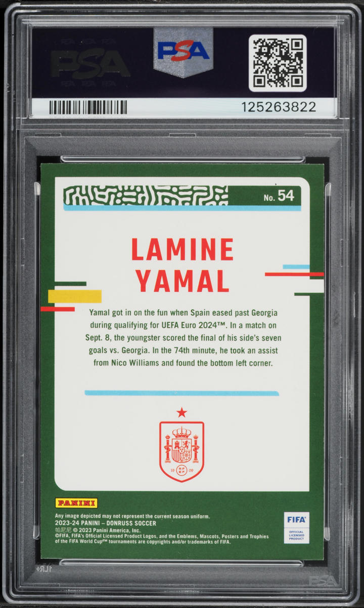 2023 Donruss FIFA Lamine Yamal ROOKIE #54 PSA 9 MINT