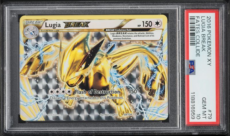 2016 lugia pokemon card Lugia BREAK - XY - Fates Collide [RARE BREAK]