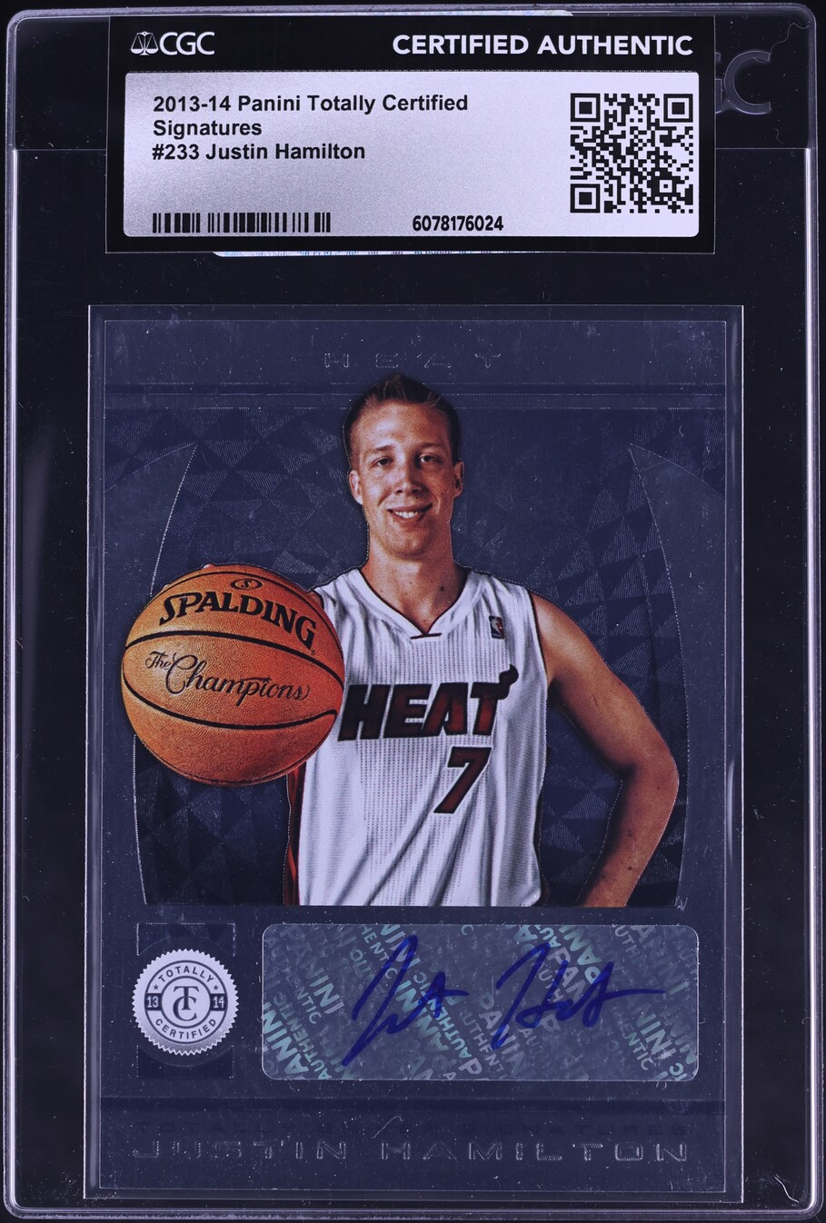 Justin Hamilton #233 2013 Panini Totally Certified Totally Signatures Basketball