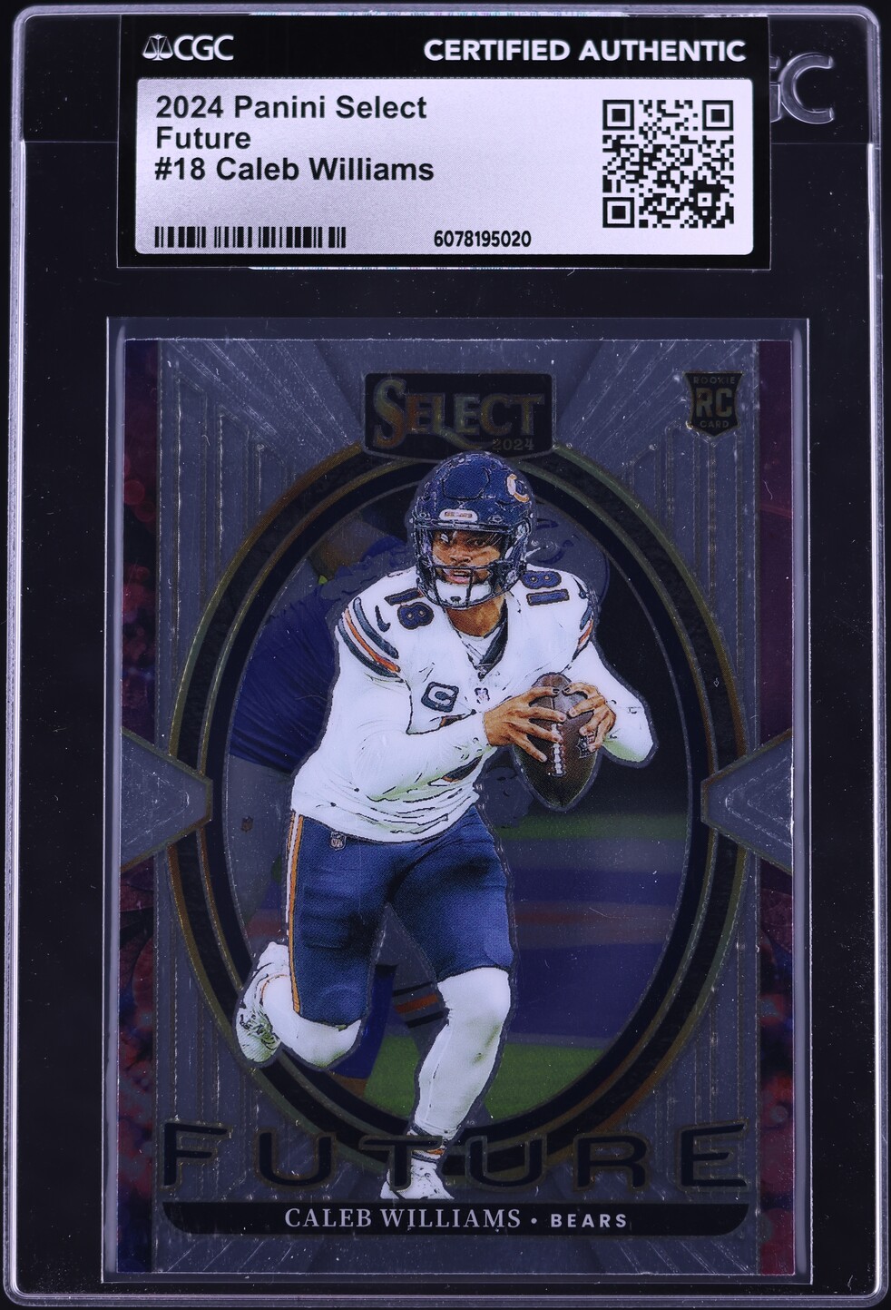 2024 Select Future Caleb Williams ROOKIE #18 CGC AUTH