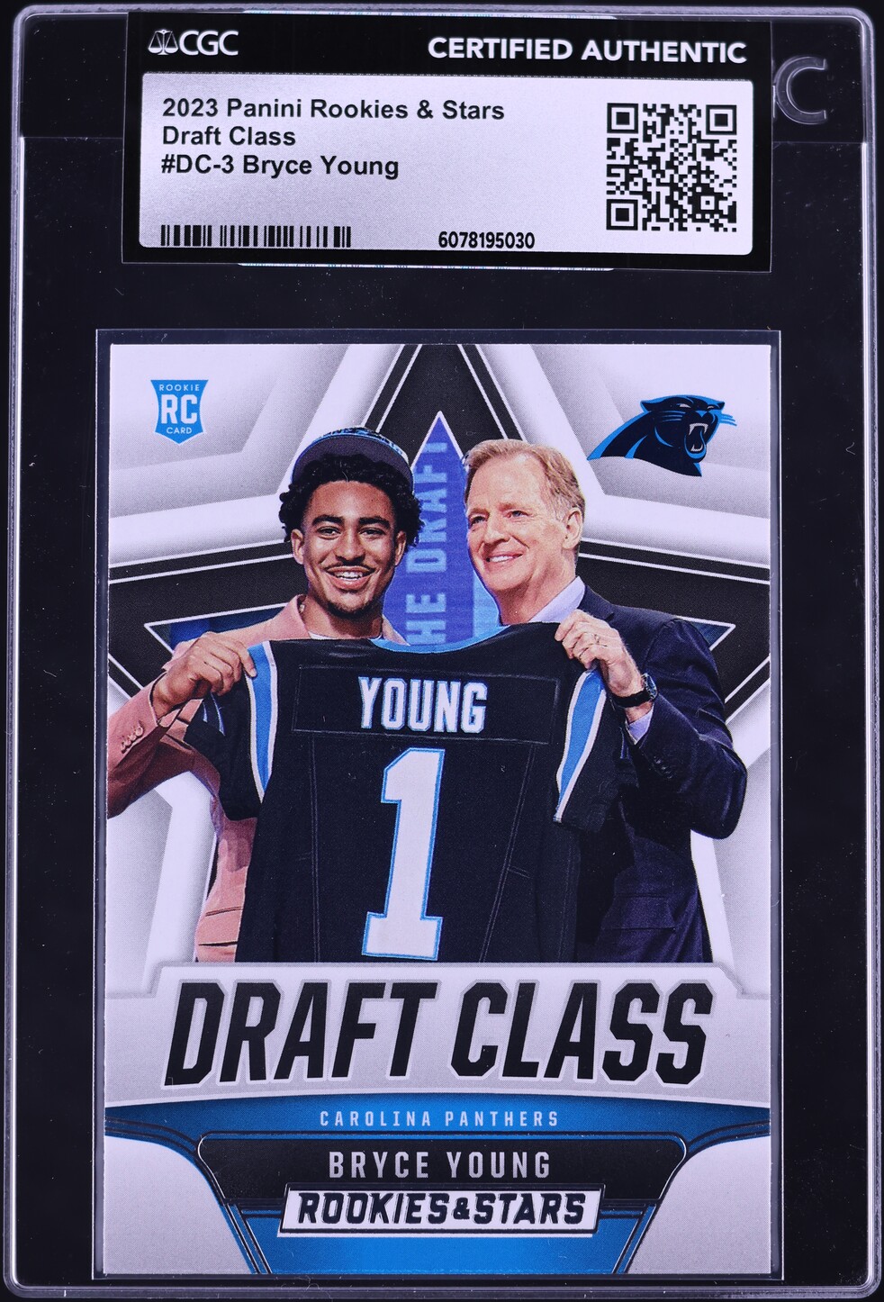 2023 Panini Rookies & Stars Draft Class Bryce Young ROOKIE #DC-3 CGC AUTH