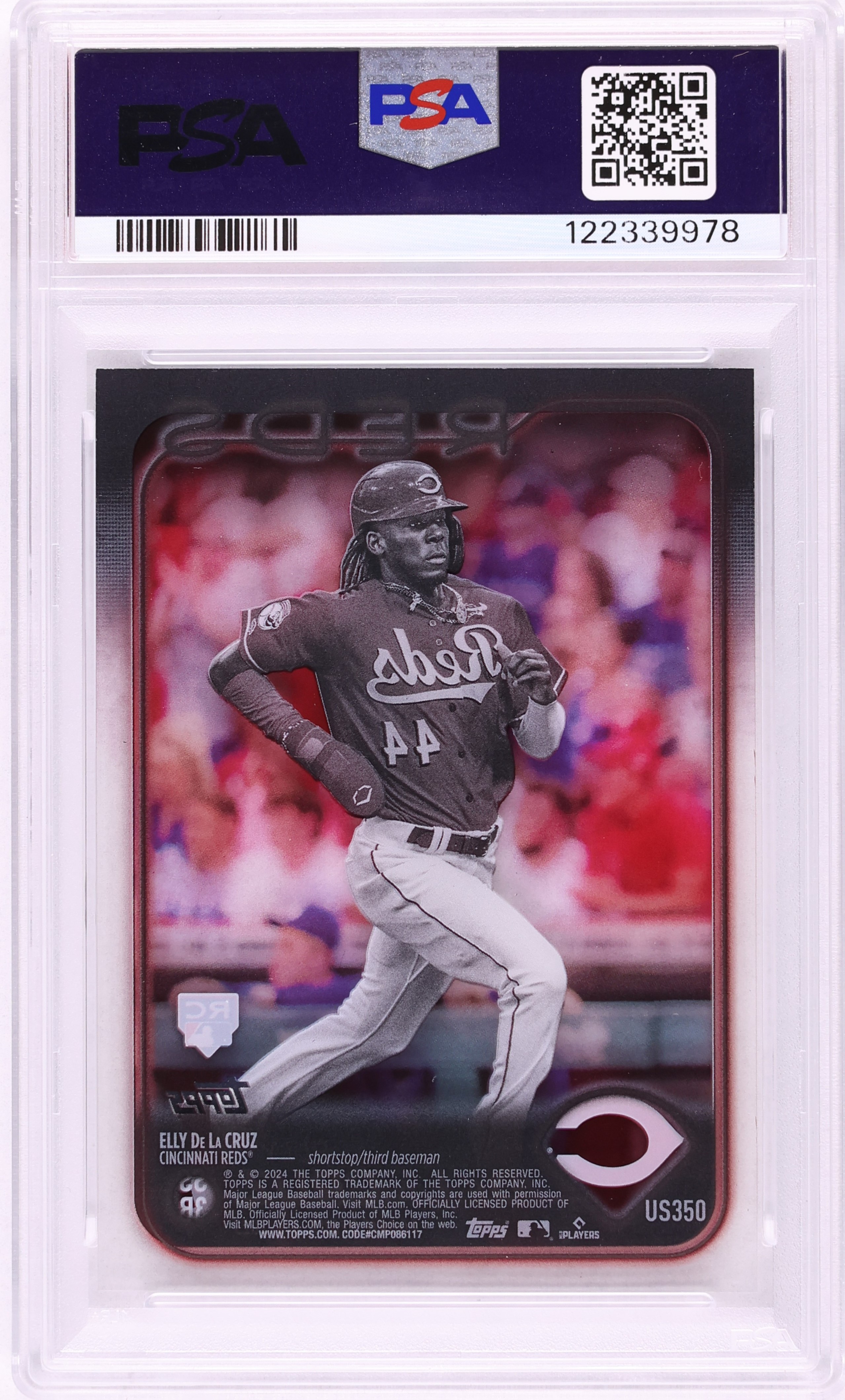 2024 Topps Update Clear Elly De La Cruz ROOKIE /10 #US350 PSA 9