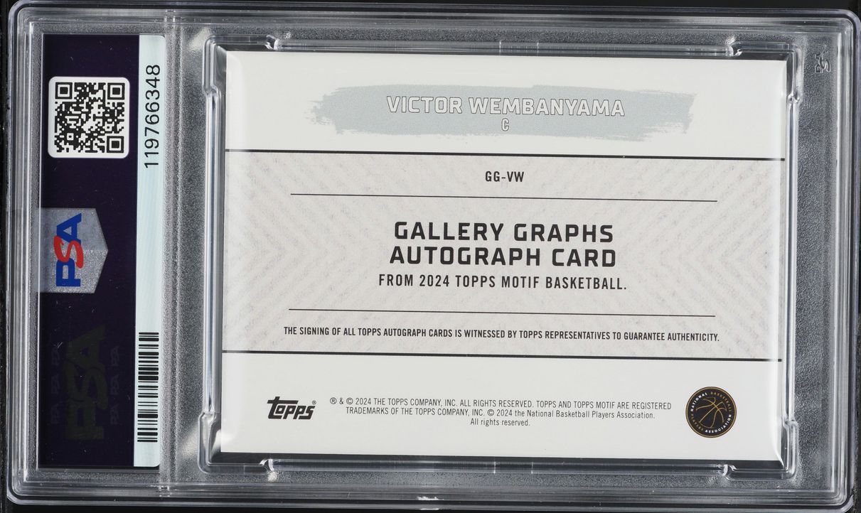 2023 Topps Motif Gallery Graphs Victor Wembanyama ROOKIE AUTO /99 #GGVW PSA 9