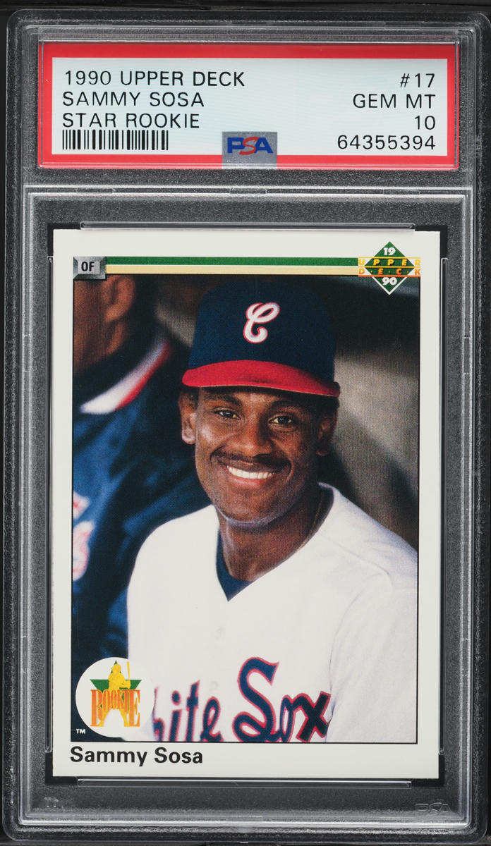 1990 Upper Deck Sammy Sosa ROOKIE #17 PSA 10 GEM MINT