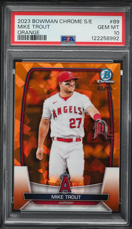 2023 Topps Tribute Triple Mike Trout PATCH /199 #TR-MT CGC AUTH on