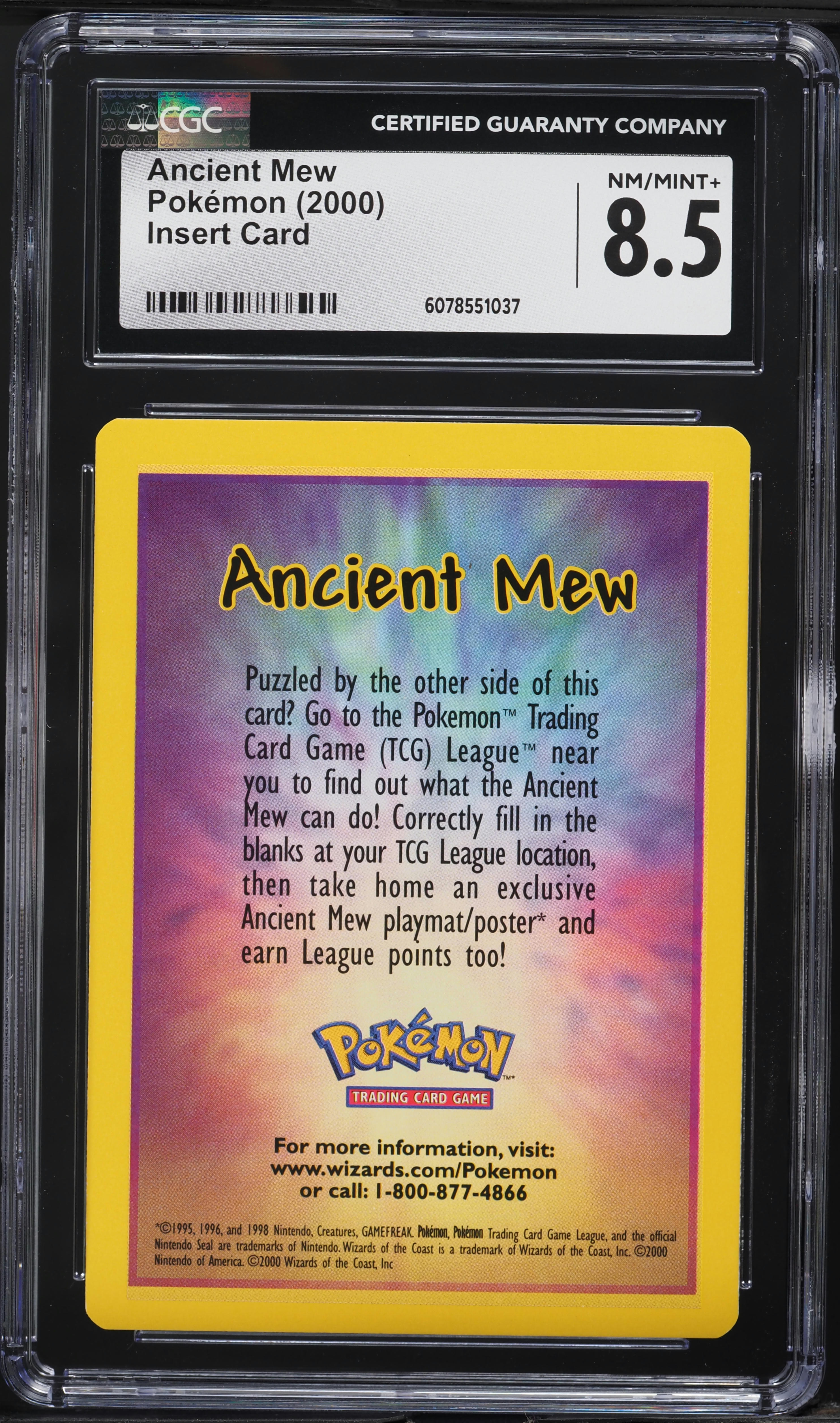 2000 Pokemon Insert Card Ancient Mew CGC 8.5 NM-MT+ on Fanatics