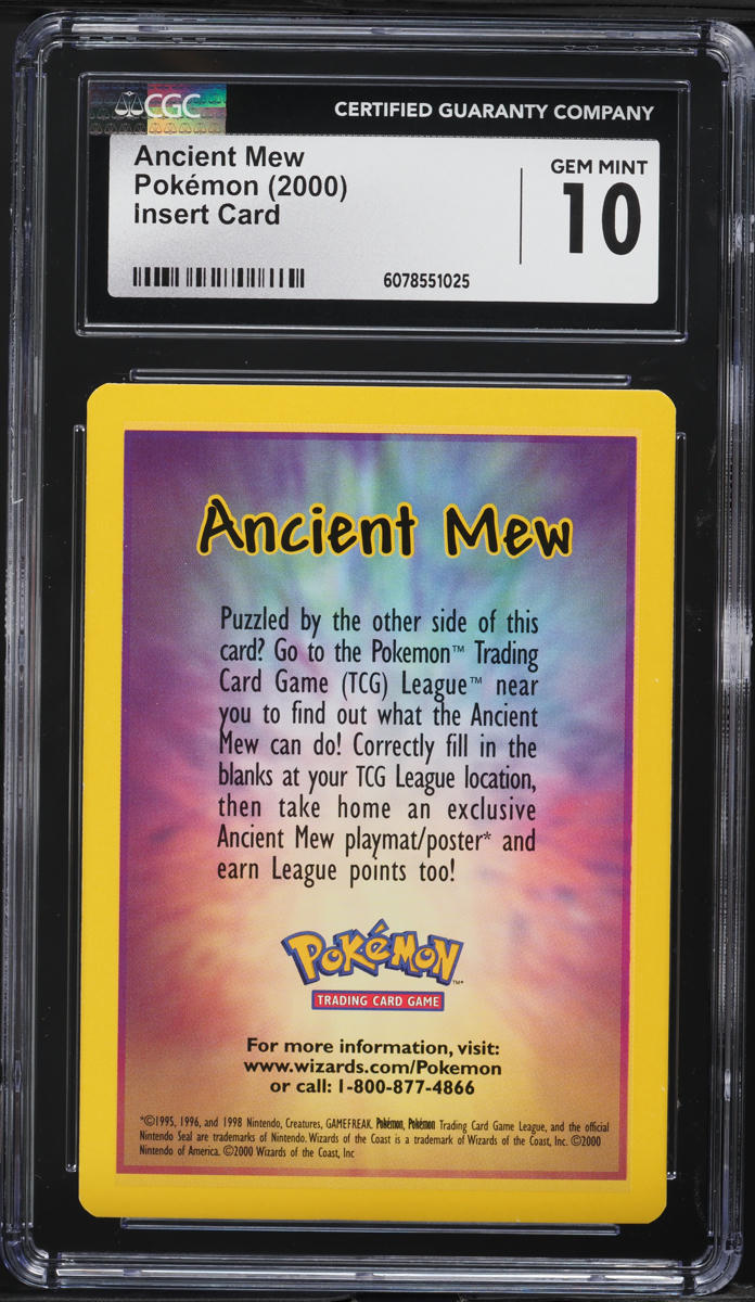 2000 Pokemon Insert Card Ancient Mew CGC 10 GEM MINT on Fanatics