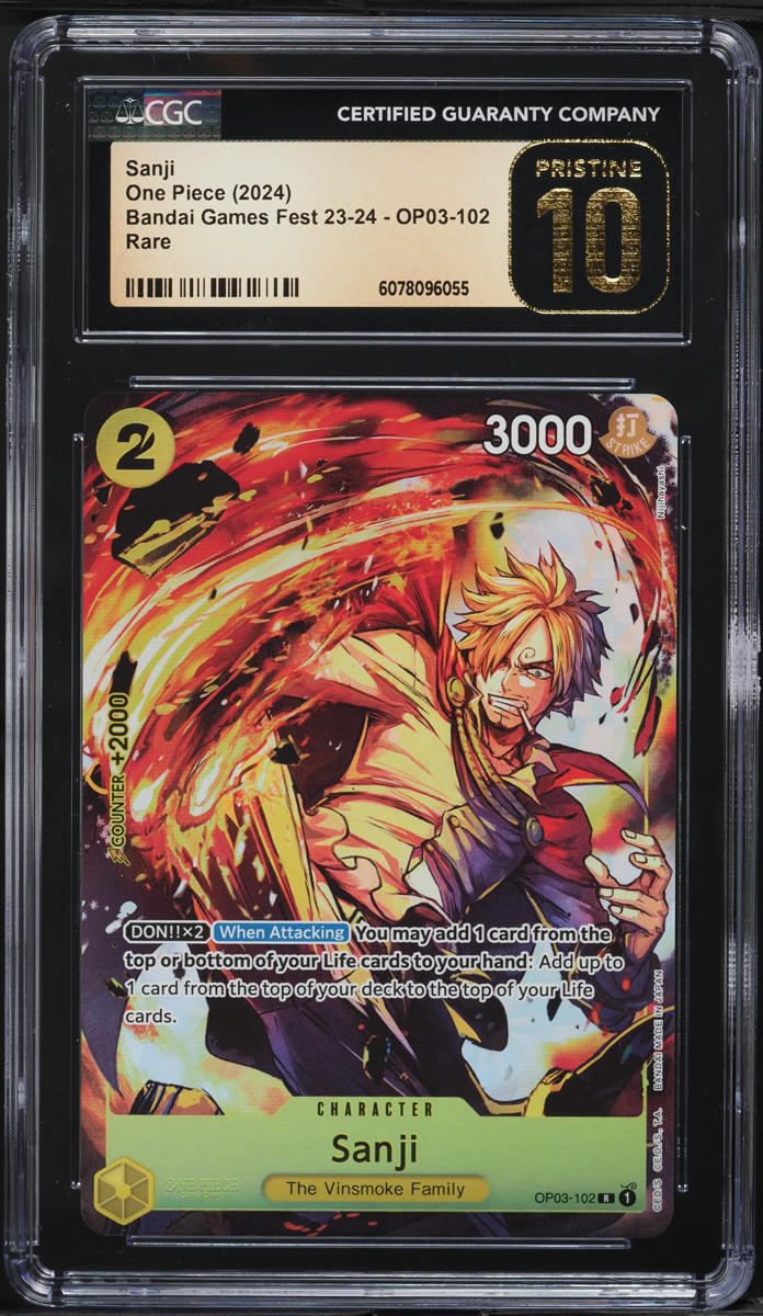 2024 One Piece Bandai Games Fest Sanji #OP03-102 CGC 10 PRISTINE