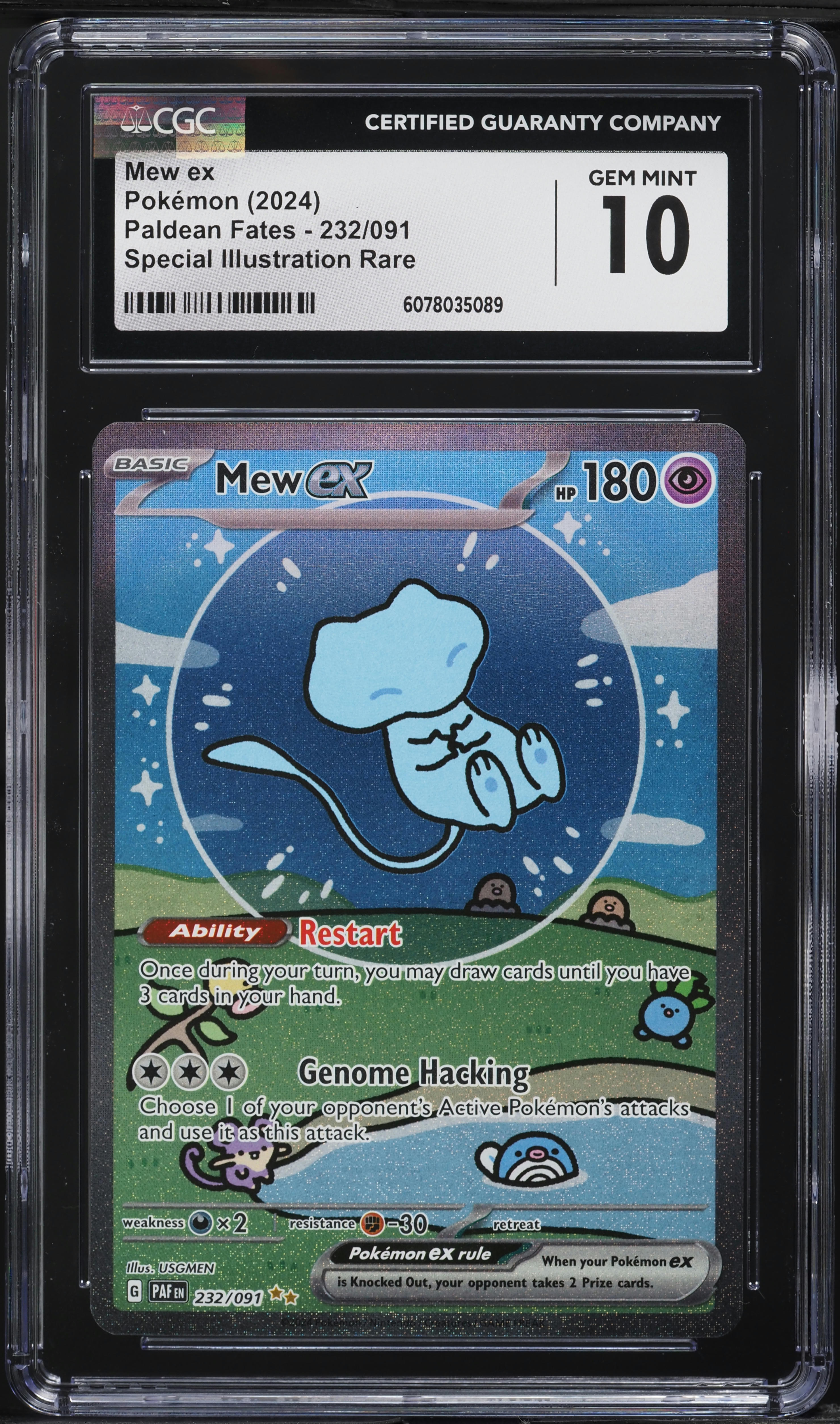 2024 Pokemon Scarlet & Violet Paldean Fates SIR Mew EX #232 CGC 10