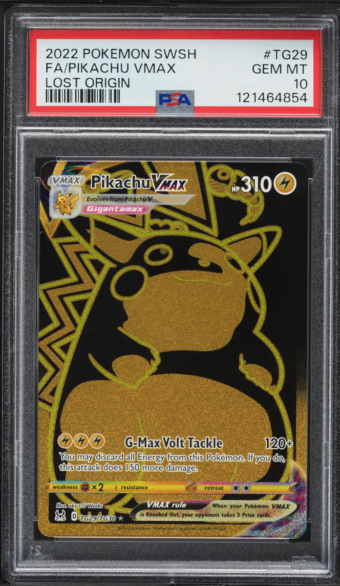 2022 Pokemon SWSH Lost Origin Full Art Pikachu VMAX #TG29 PSA 10