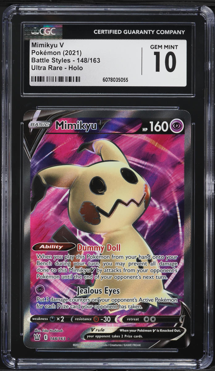 2021 Pokemon SWSH Battle Styles Full Art Mimikyu V #148 CGC 10 GEM