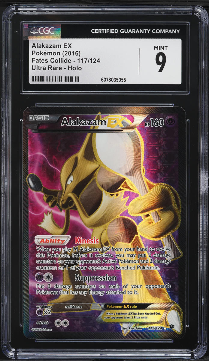 2016 Pokemon XY Fates Collide Full Art Alakazam EX #117 CGC 9 MINT