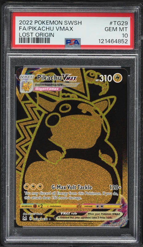 2022 Pokemon SWSH Lost Origin Full Art Pikachu VMAX #TG29 PSA 10
