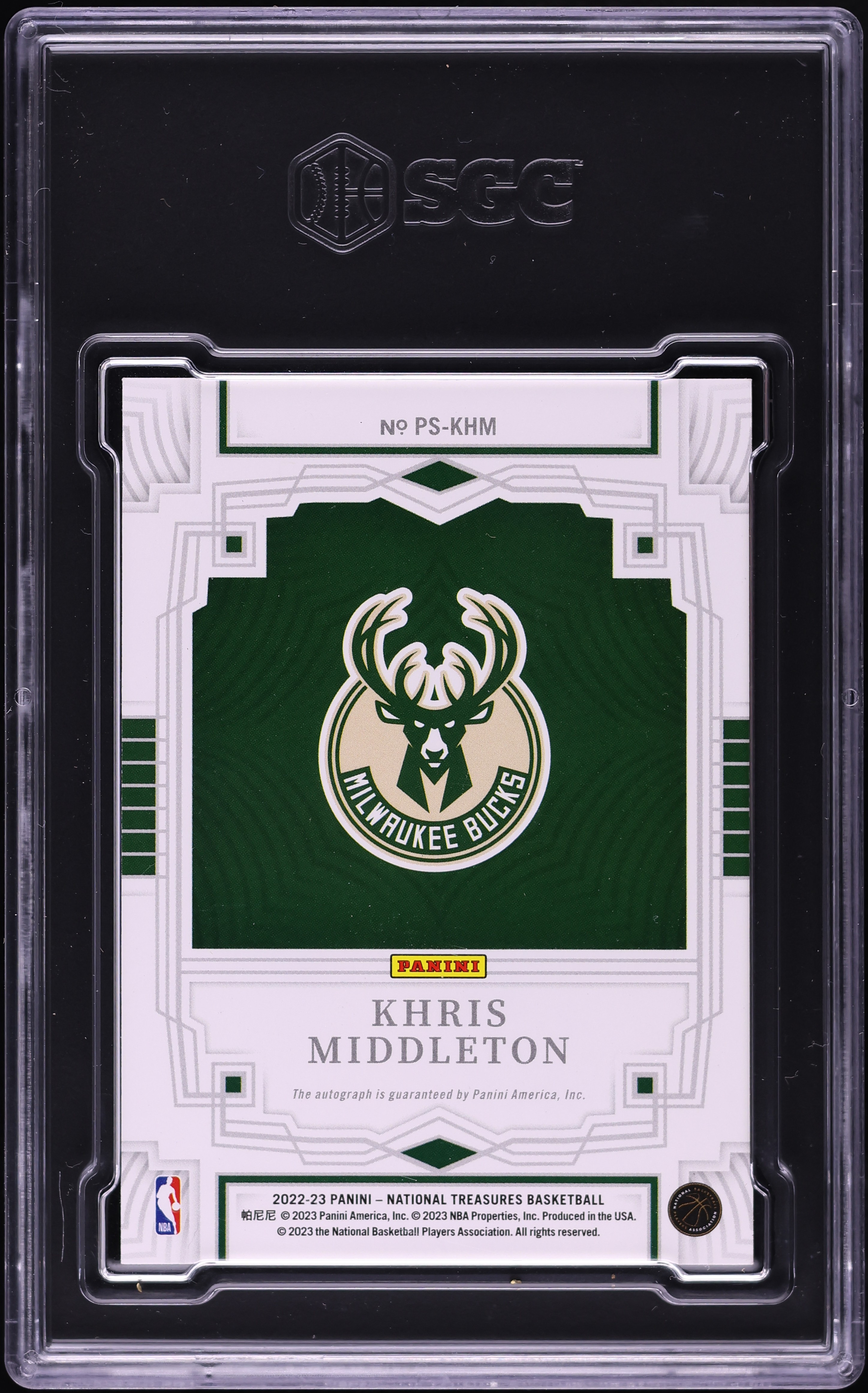 2022 National Treasures Penmanship Bronze Khris Middleton AUTO /25