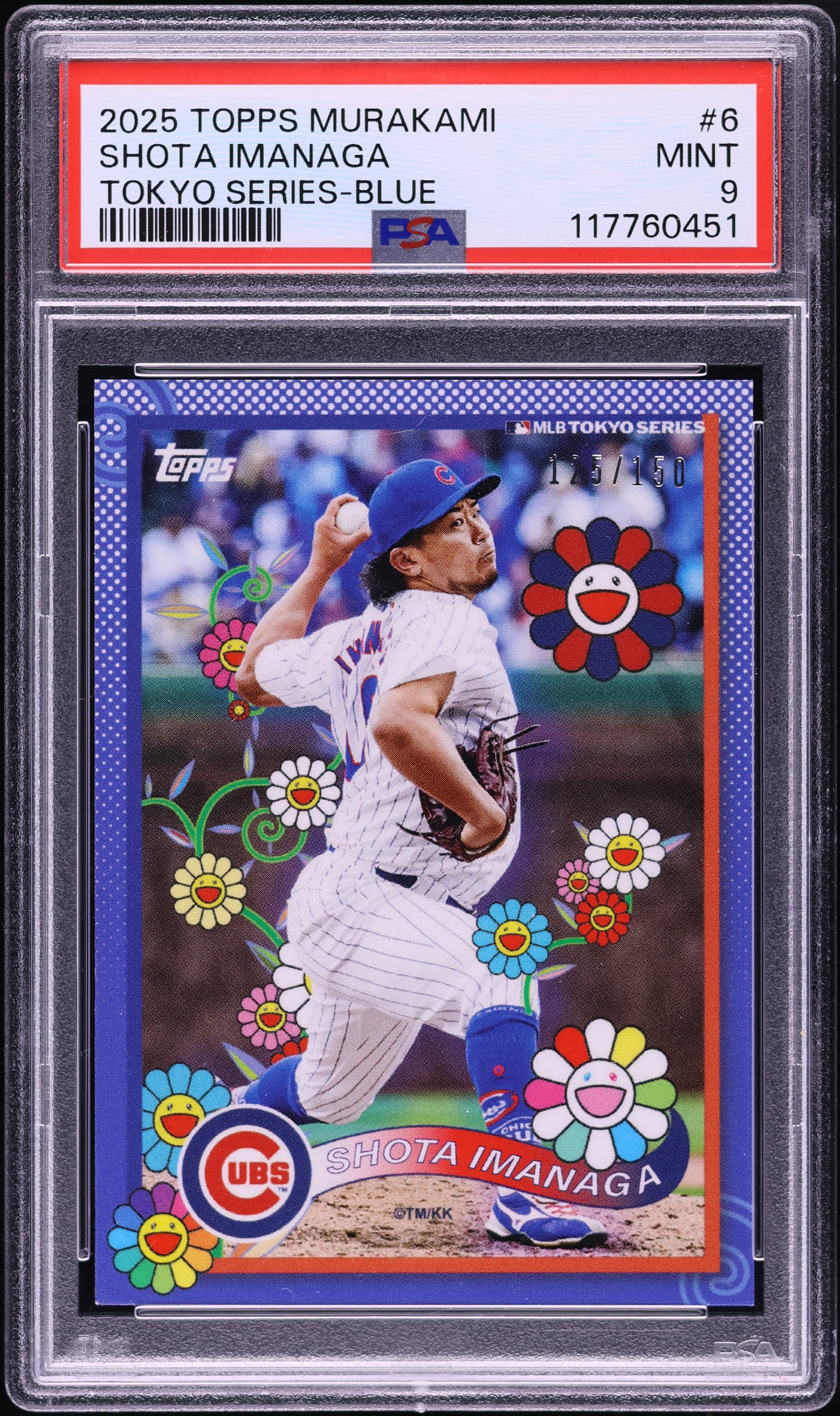 2025 Topps Murakami Tokyo Series Blue Shota Imanaga /150 #6 PSA 9
