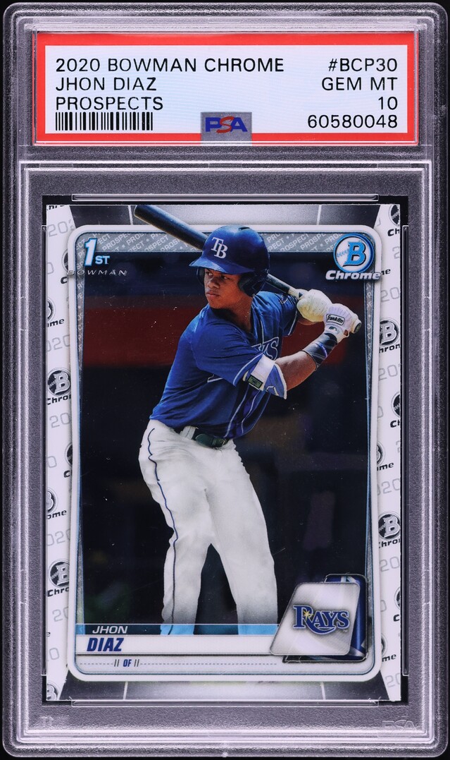 2020 Bowman Chrome Jhon Diaz PROSPECT #BCP-30 PSA 10 GEM MINT