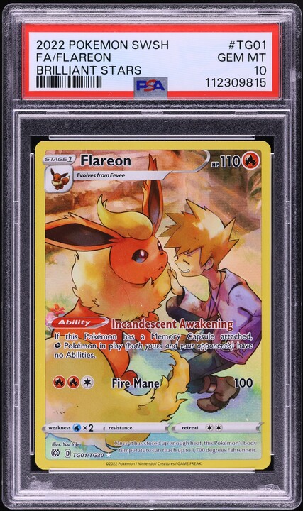 2021 Pokemon Japanese SWSH VMAX Climax Full Art Flareon #188 PSA