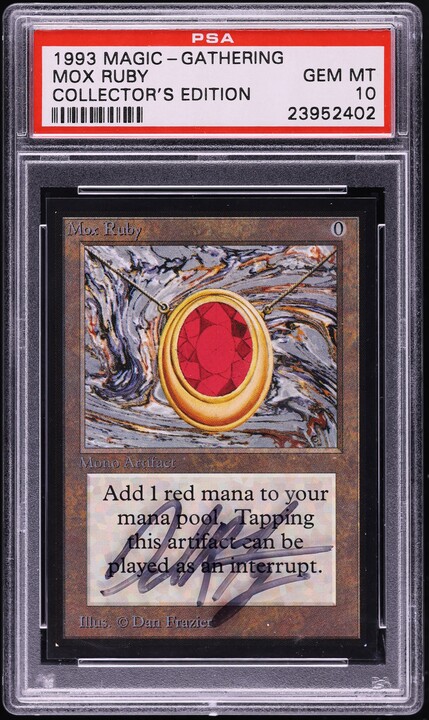 1993 Magic The Gathering MTG Alpha Mox Ruby PSA 10 GEM MINT on