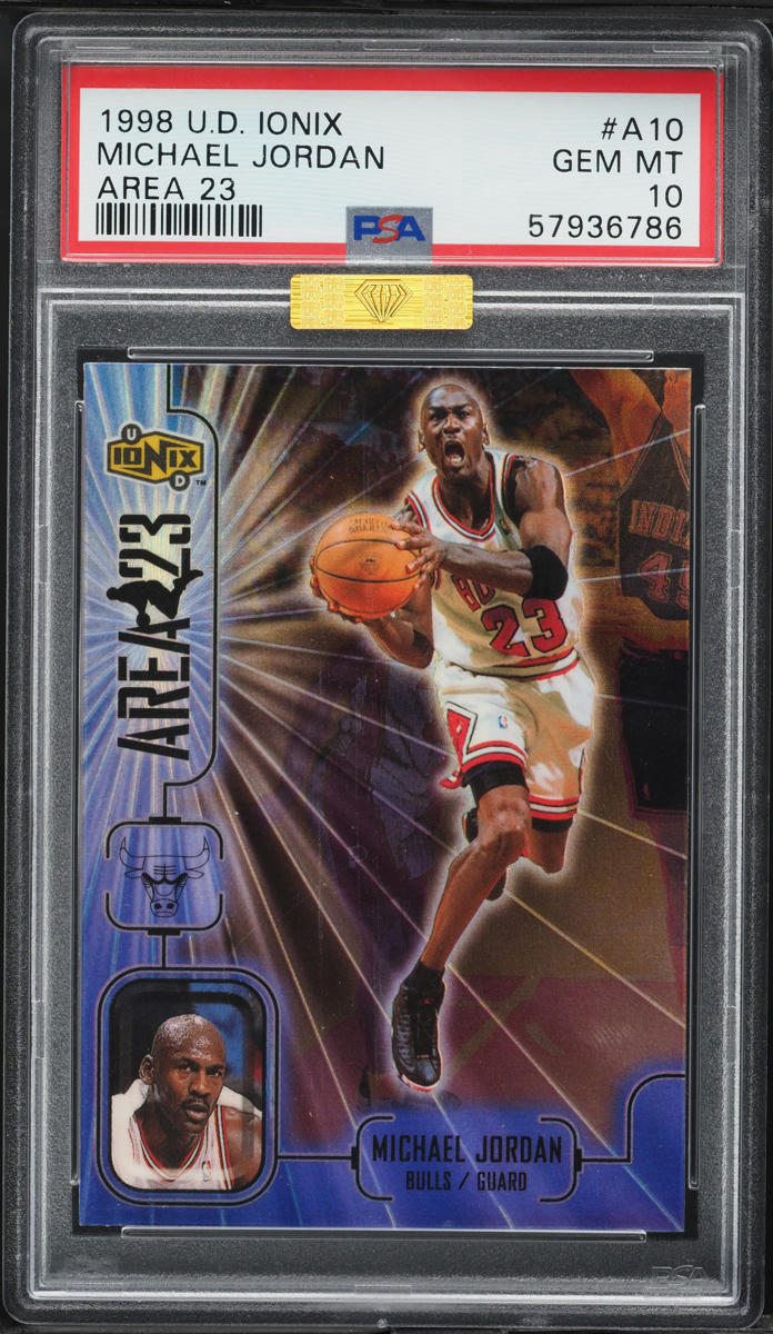 1998 Upper Deck Ionix Area 23 Michael Jordan #A10 MBA PSA 10 GEM MINT