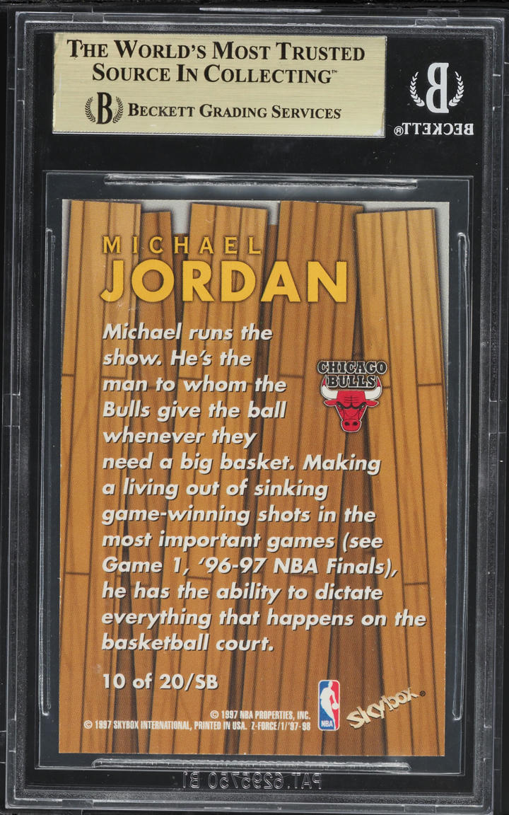 1997 Skybox Z-Force Super Boss Michael Jordan #10 BGS 9.5 GEM MINT