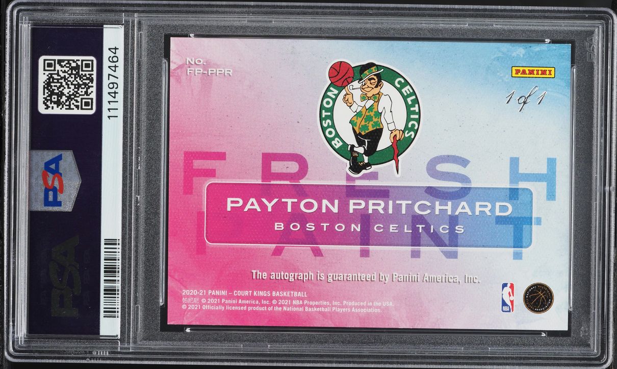 2020 Court Kings Fresh Paint Masterpiece Payton Pritchard RC AUTO 1/1 PSA 9
