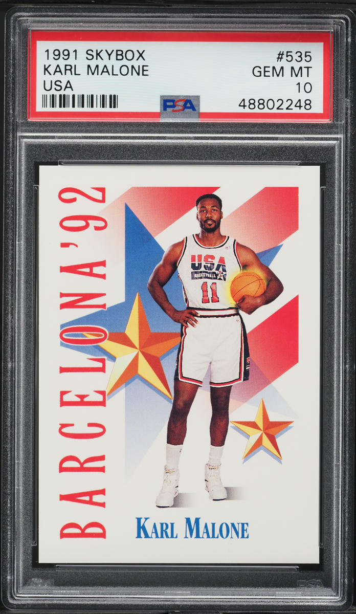 1991 Skybox USA Basketball Karl Malone #535 PSA 10 GEM MINT