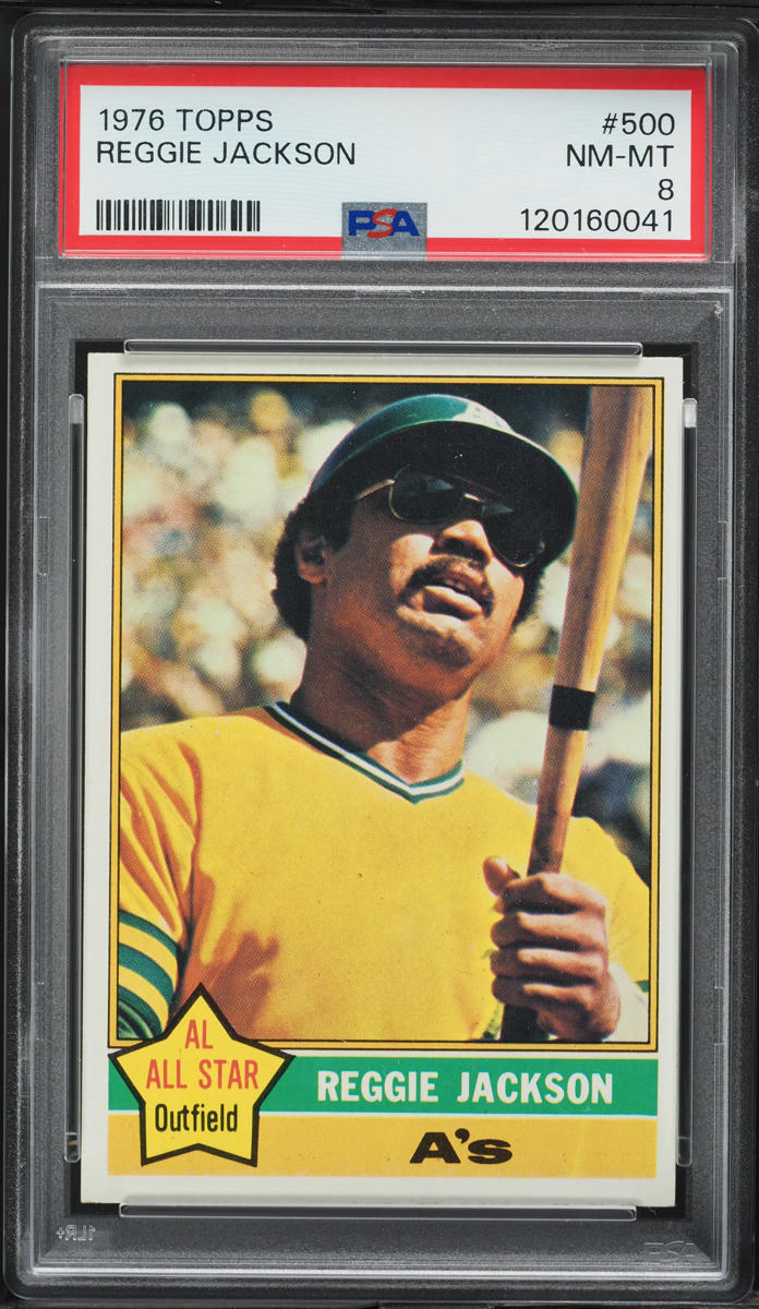 1976 Topps Reggie Jackson #500 PSA 8 NM-MT